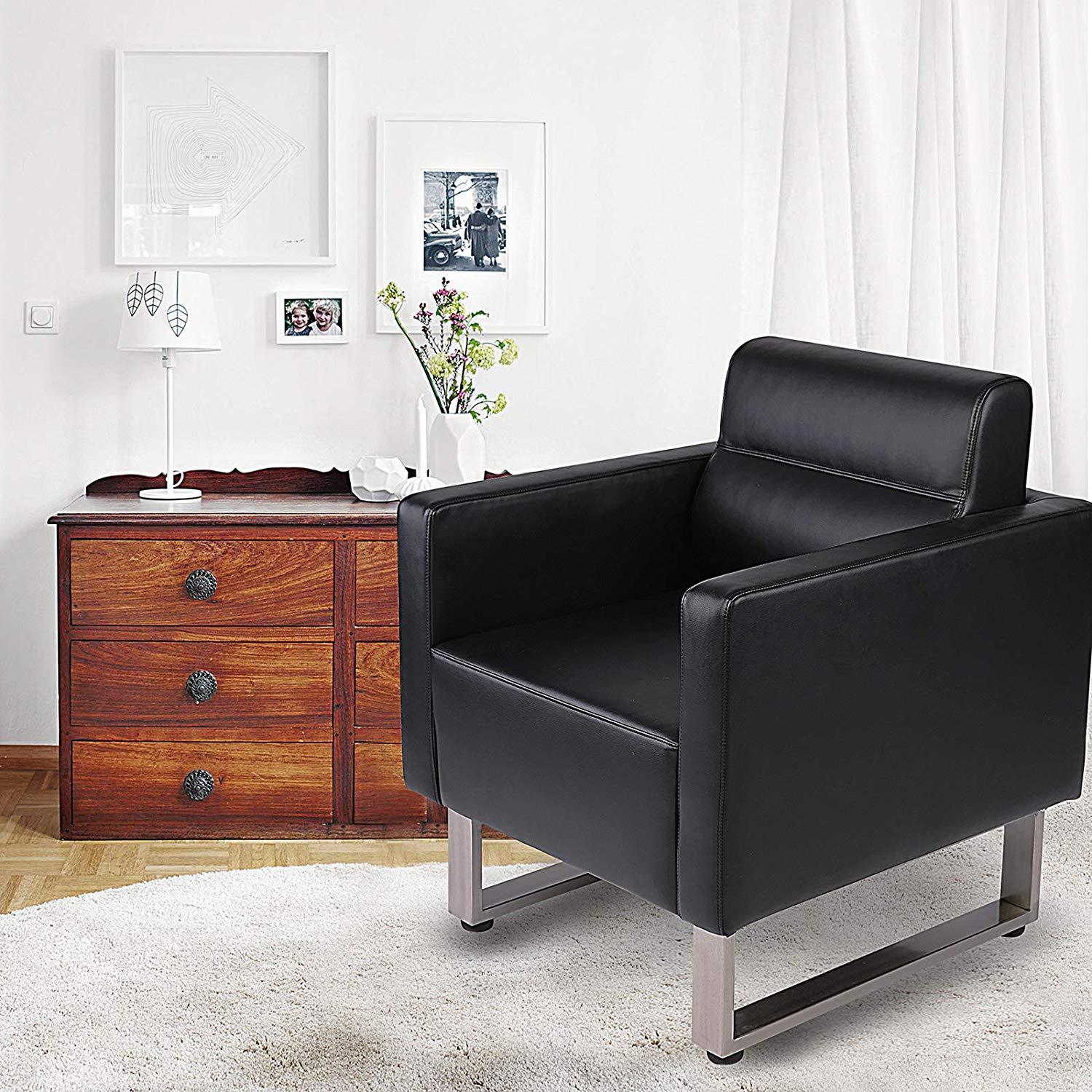 Bosonshop Arm Chair PU Leather Single Sofa Chair Furniture