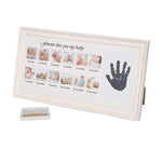 Bosonshop Baby Handprint Kit & Footprint Photo Frame for Newborn Girls and Boys, Pink