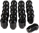 Set of 20 M12x1.5 Black Lug Nuts with Cone Seat, for Ford Focus Chevrolet Trailblazer S10 GMC Aftermarket Wheel