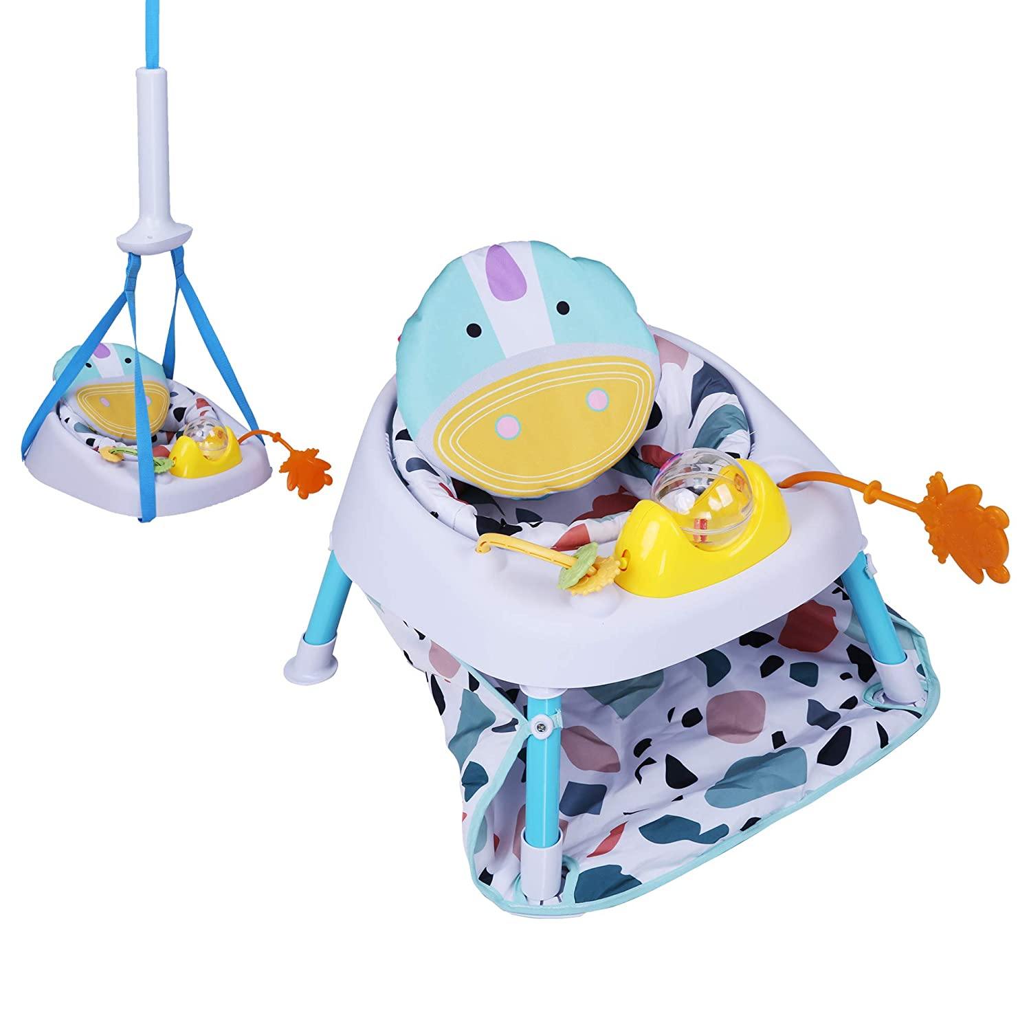 2-in-1 Floor Seat and Door Jumper Baby Sit-Me-Up Seat with Door Clamp - Bosonshop