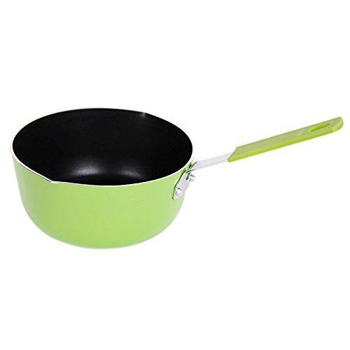 Bosonshop Mini Aluminum Nonstick Butte Warmer Milk Cookware Pot Silicone Handle