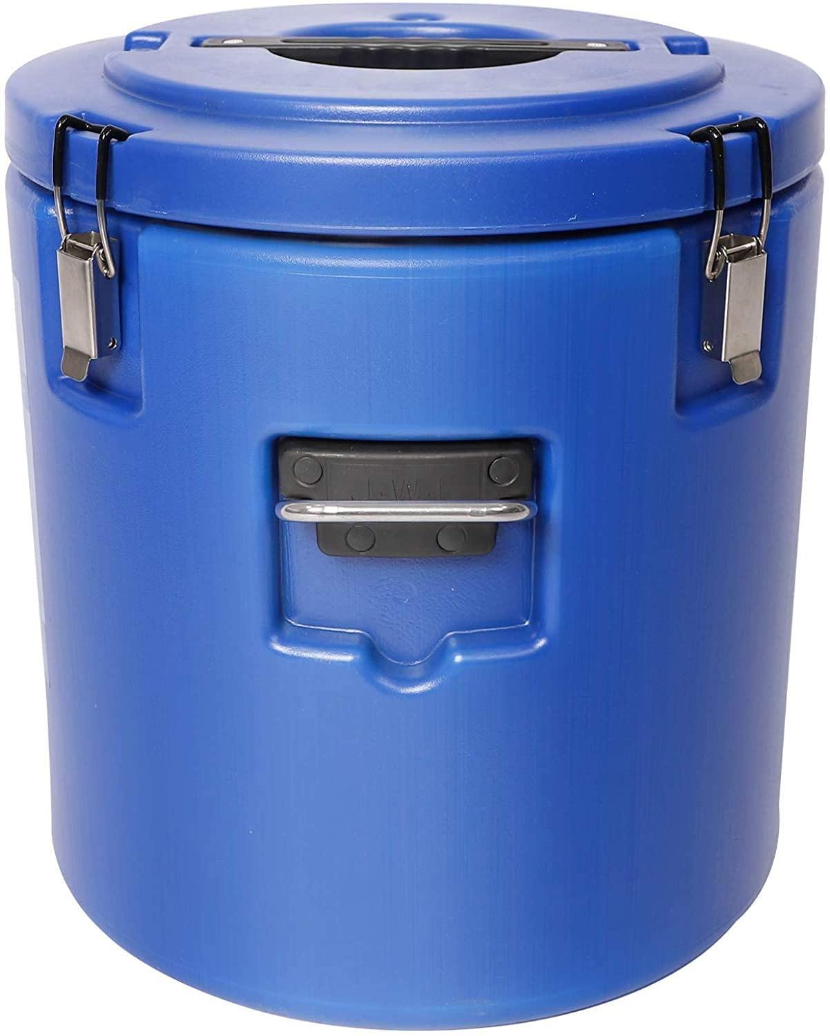 30L Large Food Warmers Bucket Double Stainless with Thick Coat, Tight sealing(Blue) - Bosonshop