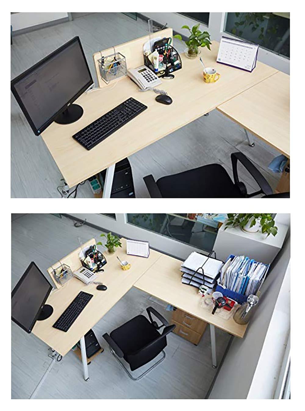 Bosonshop 63" x 35" L-Shaped Computer Desk Large Corner Desk Wood & Metal, White