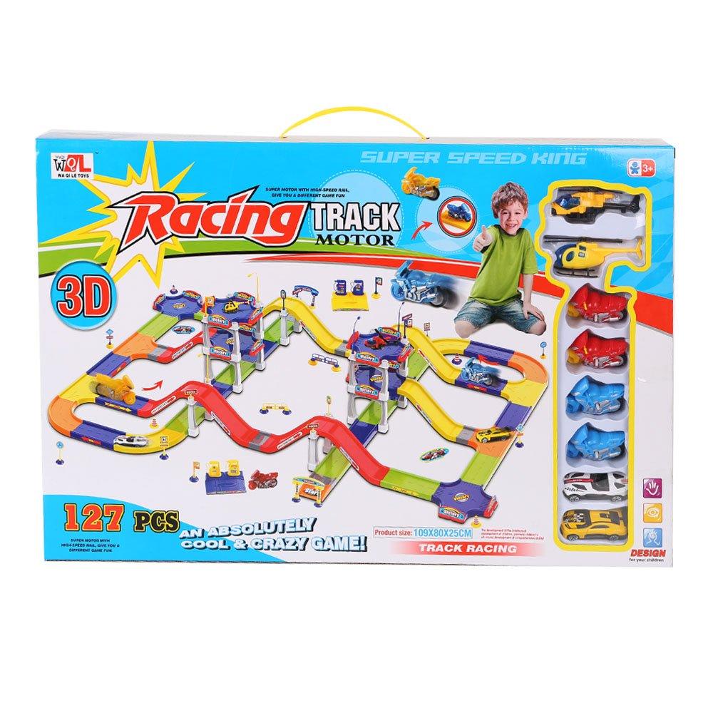 Bosonshop Super Tracks DIY Assembly Race Track Toy for Kids