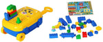 DIY Educational Blocks Baby Travel Case Plastic Rolling Luggage for Toddler - Bosonshop