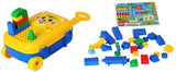 DIY Educational Blocks Baby Travel Case Plastic Rolling Luggage for Toddler - Bosonshop