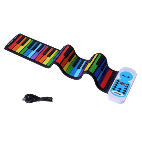 Bosonshop Travel Piano Foldable 49 Keys Flexible Soft Electric Digital Roll Up Piano Keyboard for Kids and Adults