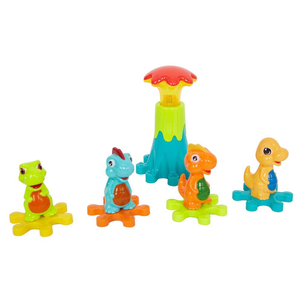 Bosonshop Electric Gear Dinosaur Park Blocks Play Set with Music and Light