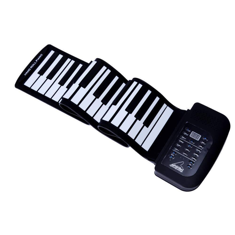 Bosonshop Portable Flexible Roll Up Piano Keyboard 61 Keys USB Midi Electronic Piano Keyboard for Beginner Children Practice Musical Instruments