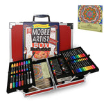 Bosonshop Portable Aluminum Alloy Artist-Box 97-Piece Deluxe Painting Art Set Kit as A Gift for Children