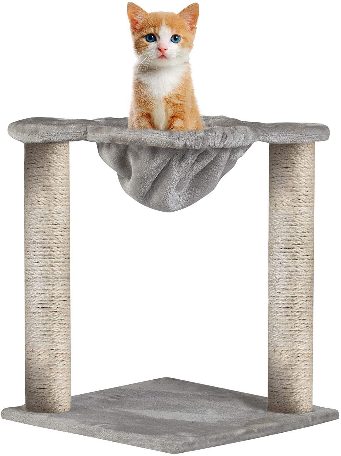 Large Cat Tree Cat Scratching Cat Climber with Condo Cat Tower Furniture and Hammock, Sisal-Covered - Bosonshop