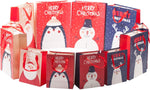 Christmas Paper Gift Bags Bulk Assortment 1 Dozen Holiday Themes Print Gift Bags with Handles 3 Sizes 4 Patterns Character - Bosonshop