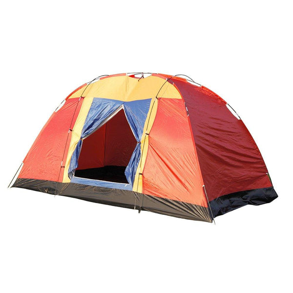 Outdoor Waterproof 8-Person Foldable Camping Tent w/ Carry Bag, Red