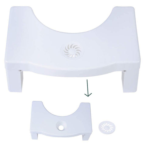 Bosonshop 7 inches Folding Squatting Toilet Stool with Aromatherapy Holes for Bathroom Toilet Potty