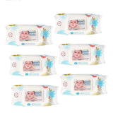 Baby Wipes Baby Wet Tissue Soft Cleaning Wipes Natural Wet Wipes, 6 Packs, 600 Wipes(1pc, 100 wipes) - Bosonshop