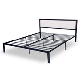 Bosonshop Mordern Queen Size Platform Bed with Frame, Black, 14inch