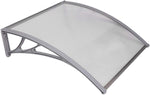 Clear 39.5 x 38 Inch Door Entry Awning Porch Window Outdoor Patio Sun Shade Shelter Polycarbonate Cover Waterproof & UV-Proof Suitable - Bosonshop