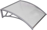 Clear 39.5 x 38 Inch Door Entry Awning Porch Window Outdoor Patio Sun Shade Shelter Polycarbonate Cover Waterproof & UV-Proof Suitable - Bosonshop