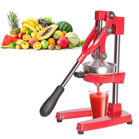 Citrus Pomegranate Juicer Labor-saving Manual Fruit Juicer Press Fruit Squeezer with Stable Non-slip Base, Red - Bosonshop