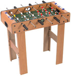 27" Football Table, Easily Assemble Wooden Soccer Game Table Top w/Footballs, Indoor Table Soccer Set - Bosonshop