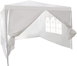 10' x 10' x 8.2' Folding Screened Sun Shelter Canopy Tent with Mesh Sidewalls - White - Bosonshop