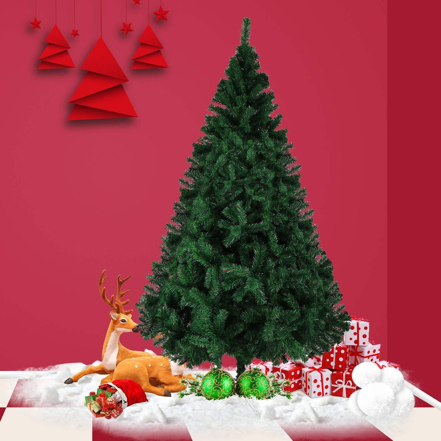 Bosonshop 6' Premium Spruce Artificial Christmas Tree w/Metal Stand, Green