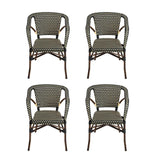 Bosonshop Indoor Outdoor Use Garden Lawn Backyard Bistro Cafe Stack Chair,All Weather Resistant