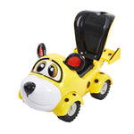 Bosonshop Cute Ride On Car for Toddlers to Enjoy Pushing and Riding Fun, with Backrest, Yellow
