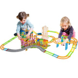 Bosonshop Car Race Track Train Tracks Set for Boys