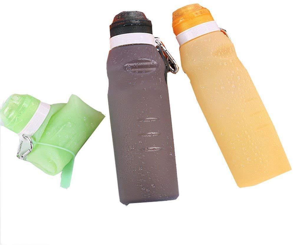 Folding Silicone Water Bottle Temperature Sensing Travel Climbing Camping Outdoor Sports Cups Kettle - Bosonshop