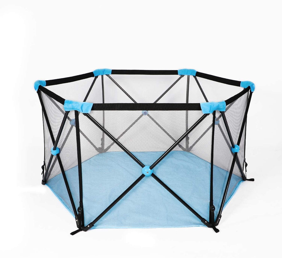 Portable Playpen Kids Play Yard Activity Center with Carry Case Mesh S