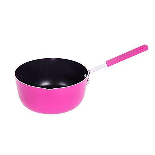 Bosonshop Mini Aluminum Nonstick Butte Warmer Milk Cookware Pot Silicone Handle