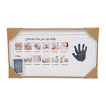 Bosonshop Baby Handprint Kit & Footprint Photo Frame for Newborn Girls and Boys, White