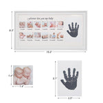 Bosonshop Baby Handprint Kit & Footprint Photo Frame for Newborn Girls and Boys, White
