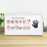 Bosonshop Baby Handprint Kit & Footprint Photo Frame for Newborn Girls and Boys, White