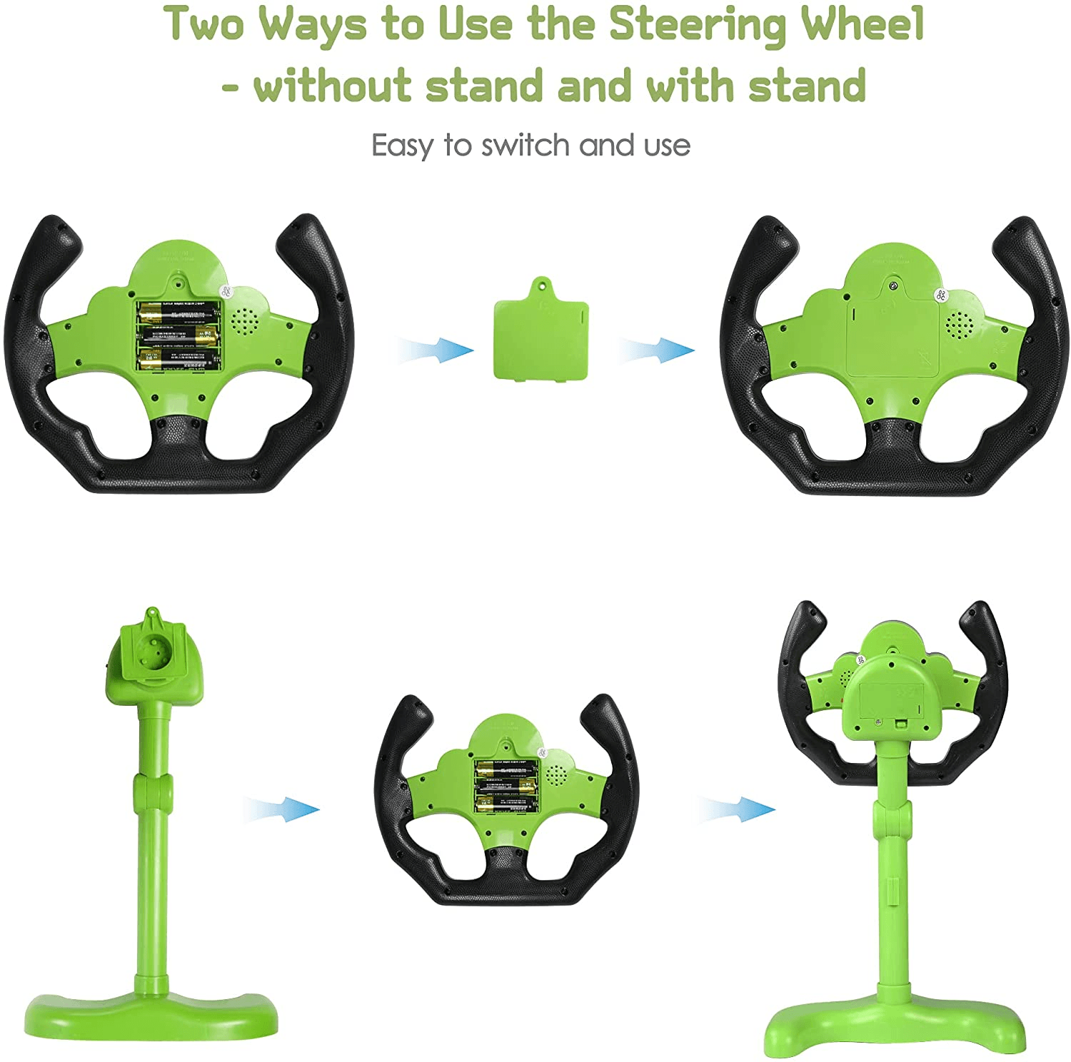 Toddlers Steering Wheel Pretend Play Maze Toys Driving Car w/Sounds