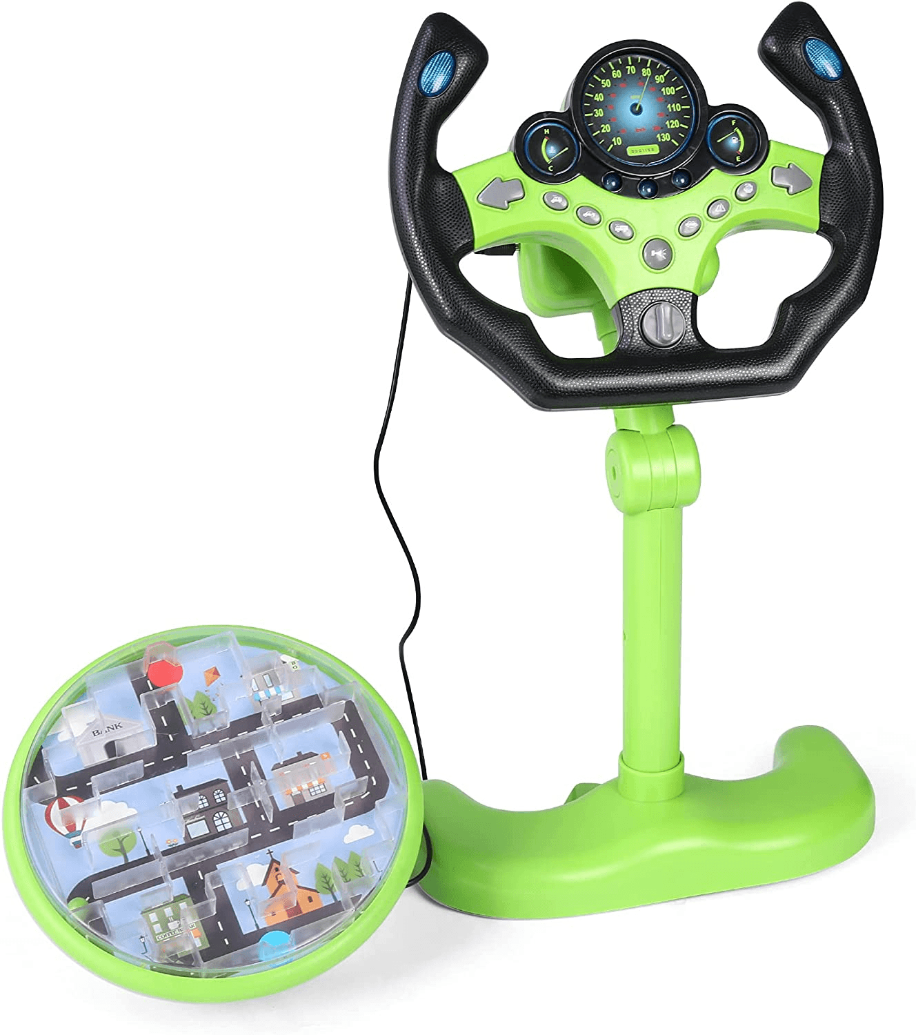 (Out of Stock) Toddlers Steering Wheel Pretend Play Maze Toys Driving Car w/Sounds