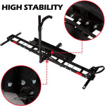 Hitch-Mounted Motorcycle Carrier Hitch Rack Hauler Trailer with Loading Ramp and Anti-Tilt Locking Device 500lb Capacity - Bosonshop