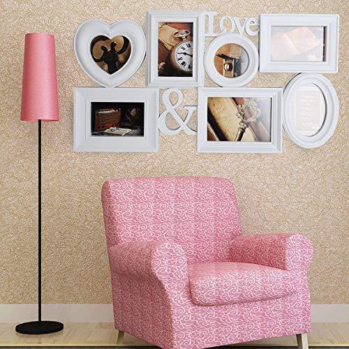 Bosonshop Collage Pictures Frames 7 Openings White Photo Holder with Glass Front for Family,27 X 14.5