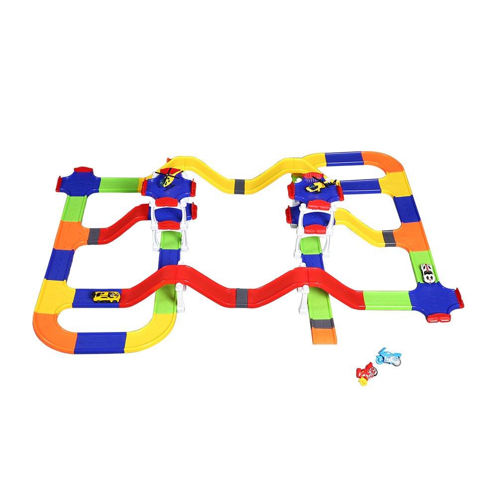 Bosonshop Super Tracks DIY Assembly Race Track Toy for Kids