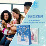 Christmas Paper Gift Bags Bulk Assortment 1 Dozen Holiday Themes Print Gift Bags with Handles 3 Sizes 4 Patterns Frozen - Bosonshop
