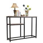 Bosonshop Coffee Table Console Sofa & Tables with Display Shelf Metal Frame