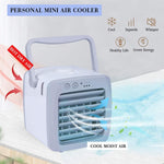 Portable USB Personal Mini Air Conditioner Fan, 3 Speeds, Quiet, Adjustable Vane, Ice Water Tank - Bosonshop
