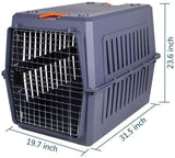 Bonsonshop 4 Size Plastic Cat & Dog Carrier Cage with Chrome Door Portable Pet Box Airline Approved - Bosonshop