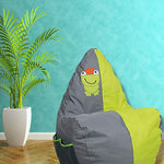 Bosonshop Mini Lounger Sofa, Bean Bag Chair Self-Rebound Green (Frog Pattern)