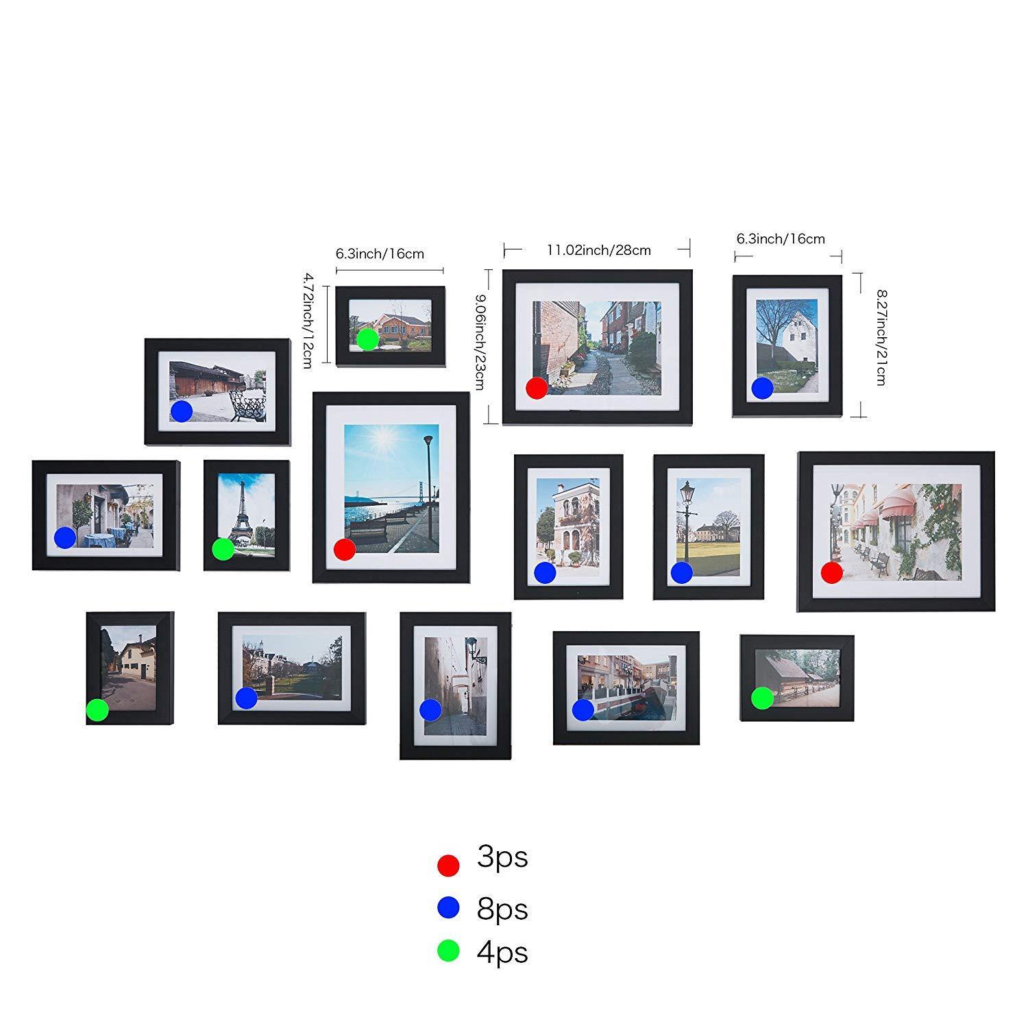 Bosonshop 15pc Multi Pack Picture PVC Frame Value Set