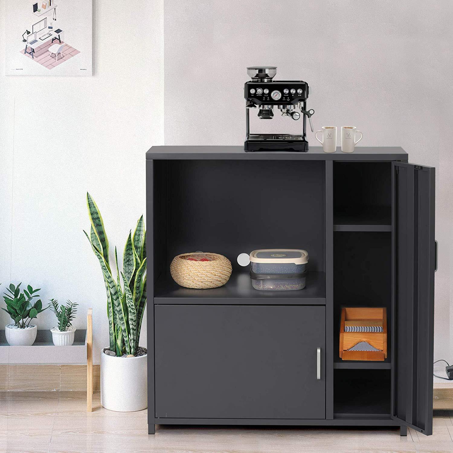 microwave / coffee maker locker adjustable large capacity home and office multifunctional storage cabinet - Bosonshop
