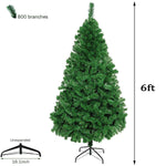 Bosonshop 6 Ft Christmas Tree 800 Tips Decorate Pine Tree with Light and Free Decoration Gift