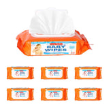 Baby Wipes Baby Wet Tissue Soft Cleaning Wipes Natural Wet Wipes, 6 Packs, 480 Wipes(1pc, 80 wipes) - Bosonshop