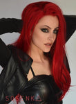 Straight Red Lace Front Synthetic Wig - Bosonshop